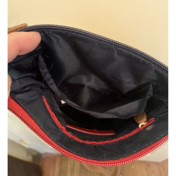 Tommy Hilfiger Womens Signature Logo Crossbody Bag Tan and Beige Brown Satchel - Picture 9 of 11